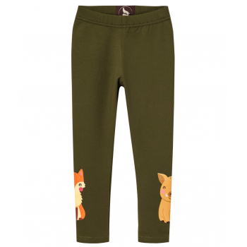 Bawełniane legginsy khaki...