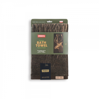 ręcznik JELEŃ brązowy — widok ręcznika zapakowanego