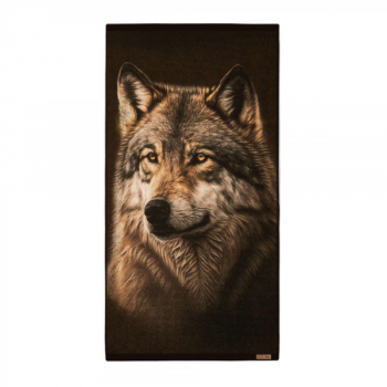 ręcznik WILK brązowy - widok ręcznika na białym tle