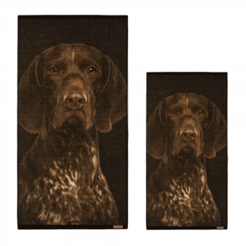 ręcznik WYŻEŁ brązowy - widok ręcznika w obu wymiarach