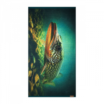 ręcznik SZCZUPAK zielony - widok ręcznika na białym tle