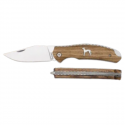 Składany nóż myśliwski Albainox 18947 „Pies” – drewno Zebrano