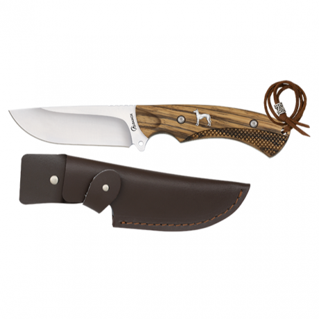 Albainox 32797 – nóż z głownią stałą i skórzaną pochwą