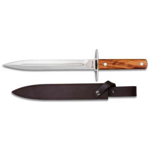 Nóż outdoorowy Martinez Albainox 31669 – duże ostrze, skórzana pochwa