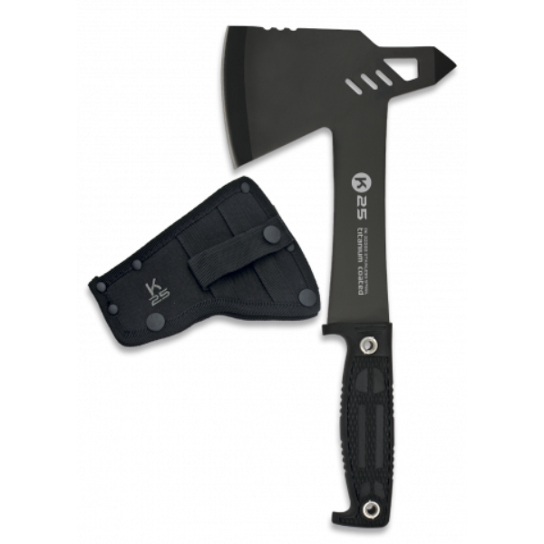 Toporek taktyczny K25 32266 – stal 7Cr17MoV, powłoka tytanowa pokrowiec