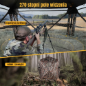 Czatownia namiot myśliwski CAMO widok z wewnątrz oraz zewnątrz wraz z opisem.