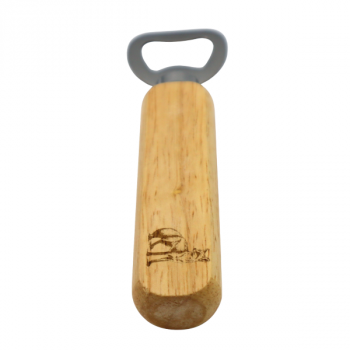 Otwieracz do butelek drewniany - lis - widok od strony rączki