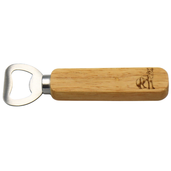 Otwieracz do butelek drewniany - lis - Widok z góry