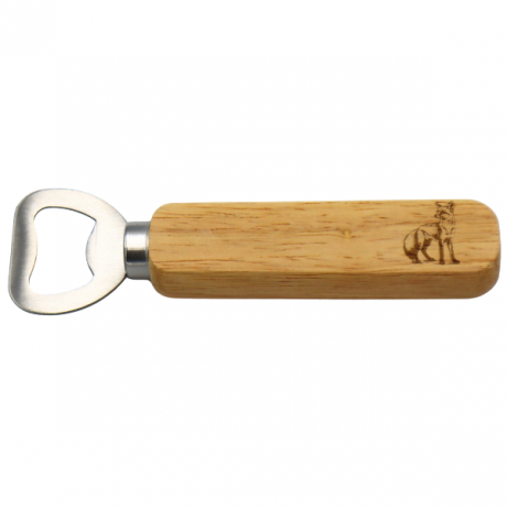 Otwieracz do butelek drewniany - lis - Widok z góry