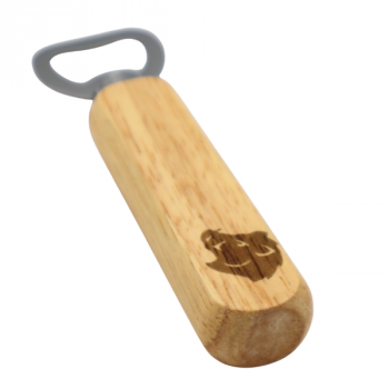 Otwieracz do butelek drewniany - dzik - widok od strony rączki