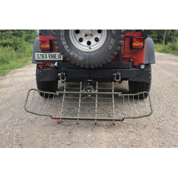 Kosz do Transportu Zwierzyny Ciemny Zielony prezentacja na aucie widok od tyłu