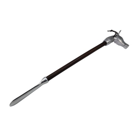 łyżka do butów z głową konia elegancka łyżka do butów 58 cm styl myśliwski