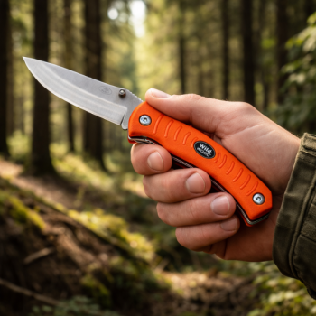 Nóż do skórowania otwierany jedną ręką