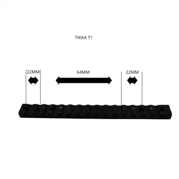 Szyna Picatinny TIKKA T1 rozstaw otworów
