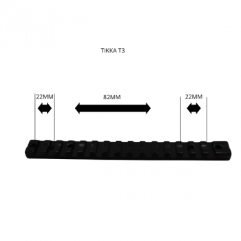Szyna Picatinny TIKKA T3 Rozstaw otworów