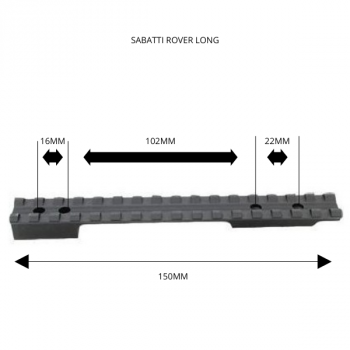 Szyna Picatinny Sabatti long rozstaw otworów