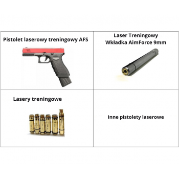 AimForce AF10 Litle1 Tarcza do treningu laserowego tabelka przestawia kompatybilne urządzenia laserowe