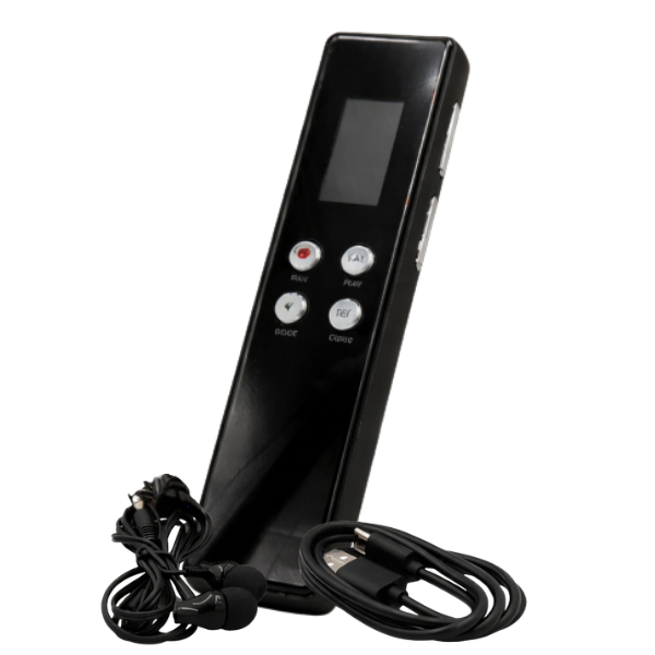 Zestaw dyktafon + słuchawki + kabel USB