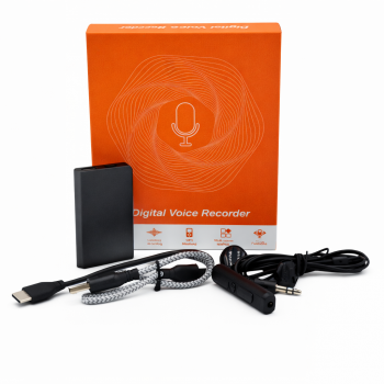 Dyktafon z zestawem – kabel i akcesoria