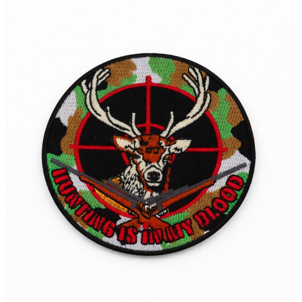 naszywka hunting is in my blood jeleń patch
