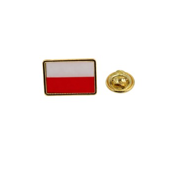 Przypinka flaga Polski metalowa pin patriotyczny 2x1,5 cm | sklep dzikaknieja.pl