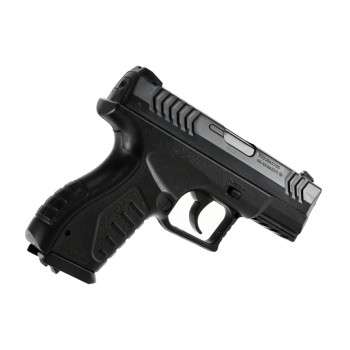 Pistolet wiatrówka Umarex XBG 4,5 mm BB CO2 widok od boku w pozycji pochylonej