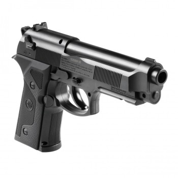 Pistolet wiatrówka Beretta Elite II 4,5 mm BB CO2 widok od boku z widoczny wylotem
