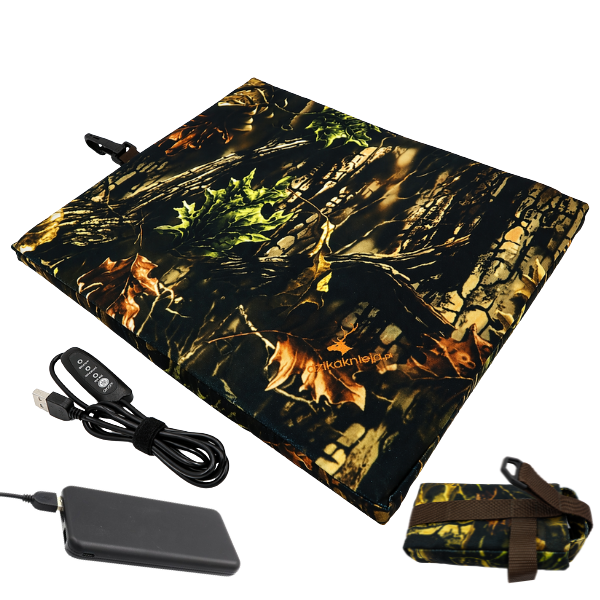 Mata grzewcza Forester USB Powerbank 10000 mAh  – poduszka myśliwska na powerbank + etui