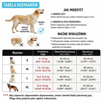 Regulacja szelek – dopasowanie