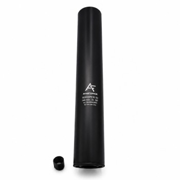 Tłumik AimForce Whisper 50 QD .30 M15x1 widok z systemem QD obok tłumika