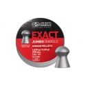 Śrut diabolo JSB Exact Jumbo 5,52 mm 250 szt. widok opakowania oraz pojedynczego śrutu