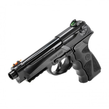 Pistolet wiatrówka RGun Excite 4,5 mm BB CO2 widok od boku w pozycji pochylonej